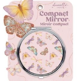 Καθρεφτάκι τσάντας 7.5cm διαμέτρου, Butterfly Compact Mirror – By Upper Canada