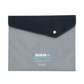Γκρι Θήκη ατζέντας 27.2 x 22.8cm, Dream big and work hard – Mr Wonderful