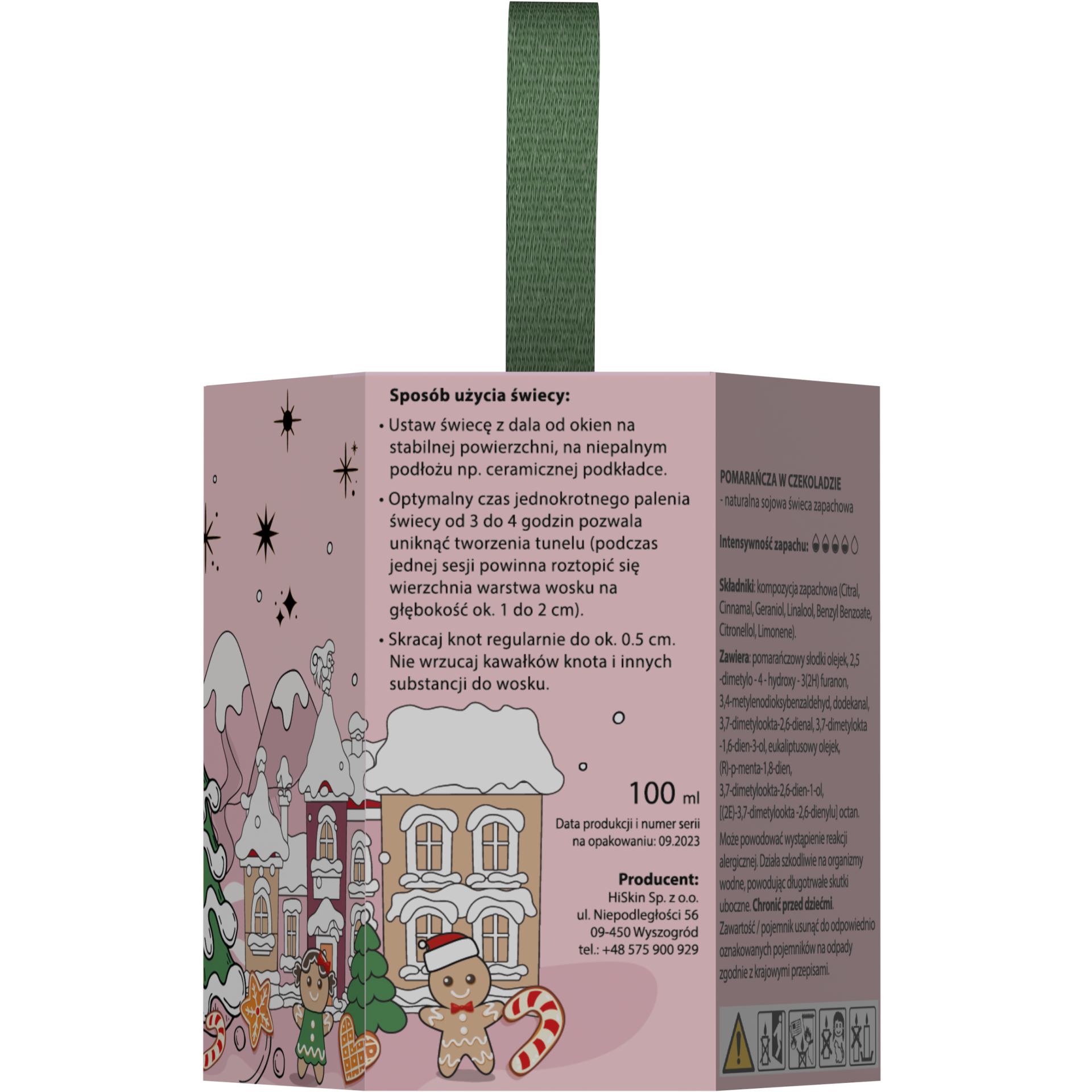 Christmas Soy Candle "Orange Chocolate" - 100ml - Image 3