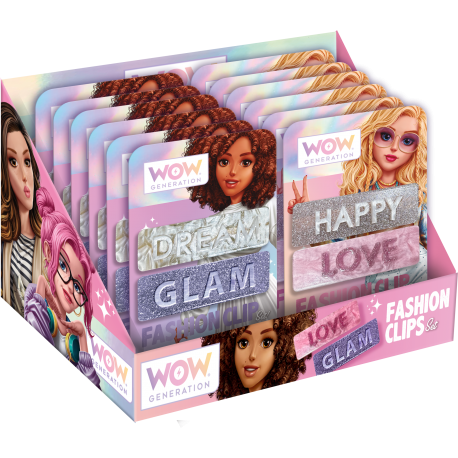 DISPLAY 12τεμ.CLIPS ΜΑΛΛΙΩΝ/ΜΗΝΥΜΑΤΑ WOW
