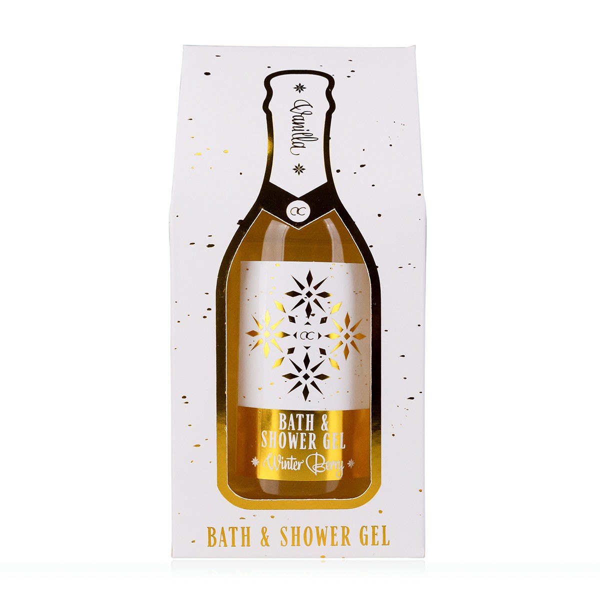 Αφρόλουτρο 250ml σε χρυσαφένια συσκευασία σαμπάνιας & άρωμα Vanilla, Seasons Greetings - Accentra