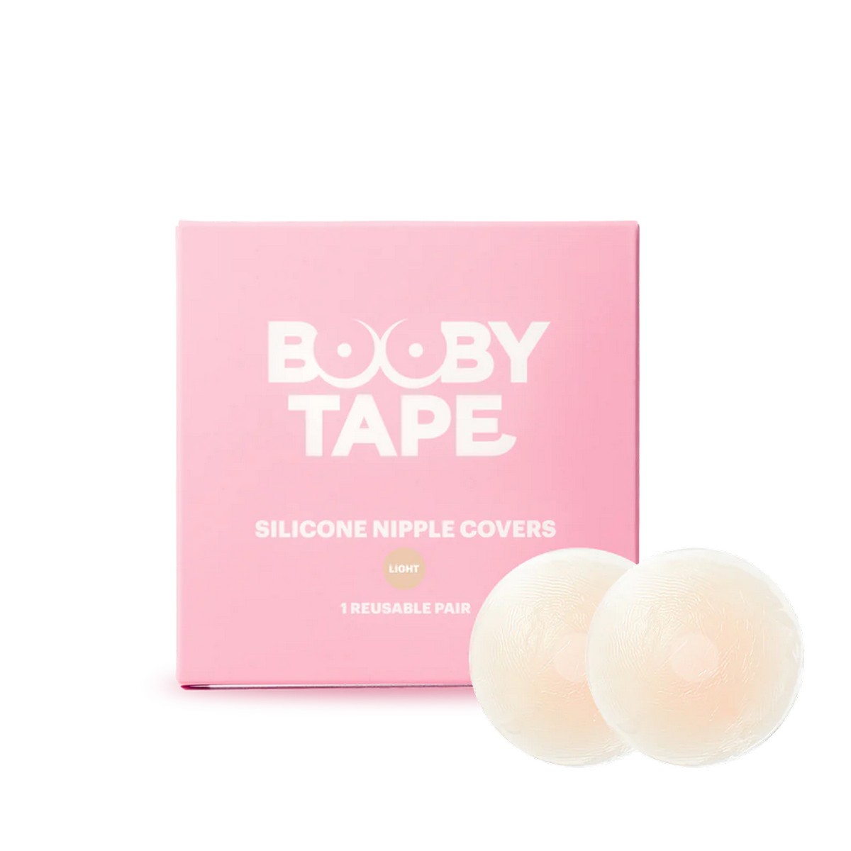 Επαναχρησιμοποιήσιμα αυτοκόλλητα επιθέματα σιλικόνης για κάλυψη θηλής, Light απόχρωση - Booby Tape