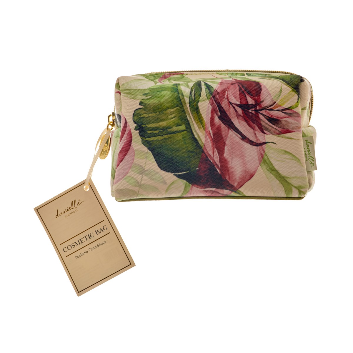 Εμπριμέ, Ορθογώνιο Botanical Cream Small Cosmetic Bag 16x12x9cm - By Upper Canada