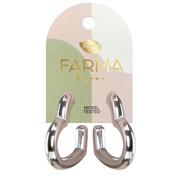 Υποαλλεργικά Σκουλαρίκια Ασημένιες Καρδιές 28x30mm (BEWOW7) Farma Bijoux