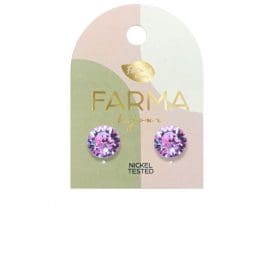 Υποαλλεργικά Σκουλαρίκια Κρύσταλλα Βιολετί 715mm (BE66C371) Farma Bijoux