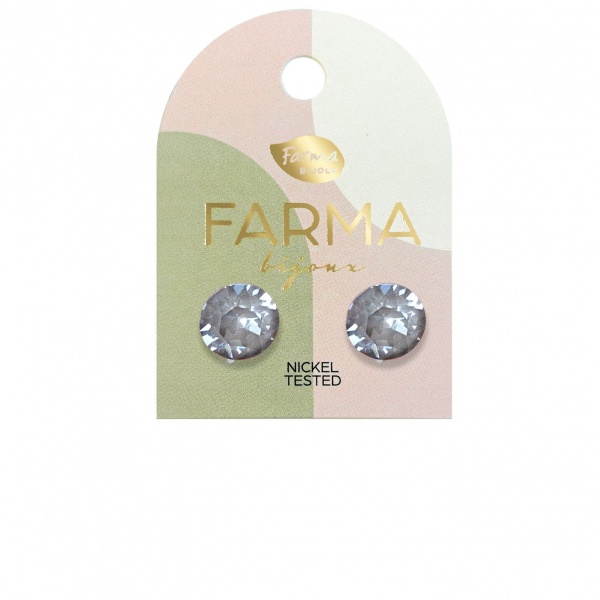 Υποαλλεργικά Σκουλαρίκια Κρύσταλλα Γκρι 83mm (BE67C39) Farma Bijoux
