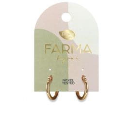 Υποαλλεργικά Σκουλαρίκια Κρίκοι Χρυσοί 14mm (BECG883) Farma Bijoux