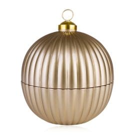 Κερί σε gold γυάλινη συσκευασία-στολίδι 150γρ με άρωμα Vanilla – Accentra