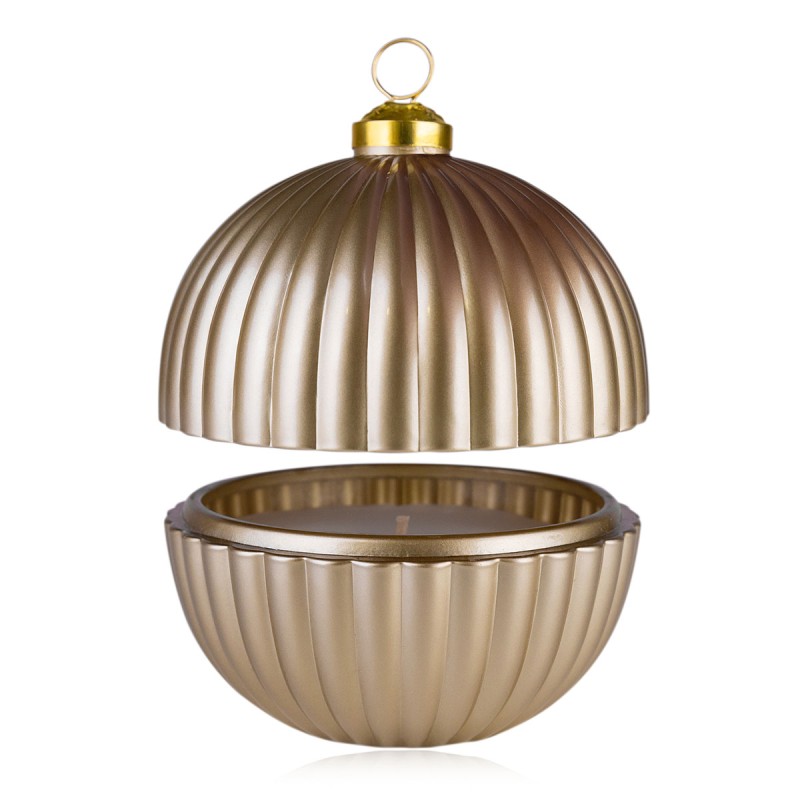 Κερί σε gold γυάλινη συσκευασία-στολίδι 150γρ με άρωμα Vanilla - Accentra - Image 2