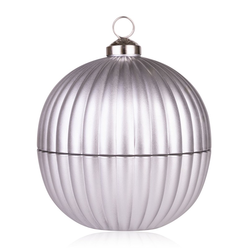 Κερί σε silver γυάλινη συσκευασία-στολίδι 150γρ με άρωμα Vanilla - Accentra