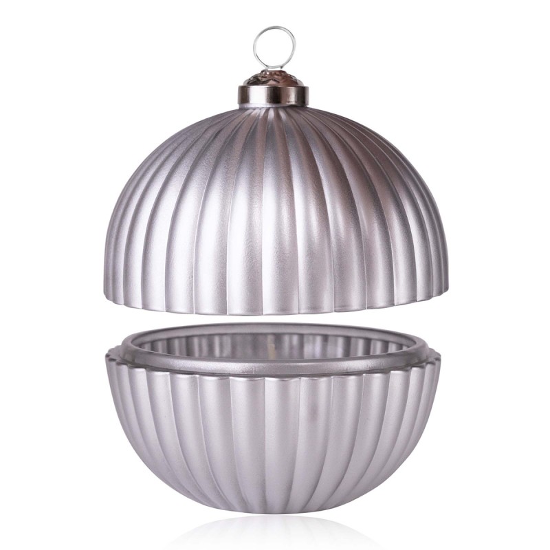 Κερί σε silver γυάλινη συσκευασία-στολίδι 150γρ με άρωμα Vanilla - Accentra - Image 2