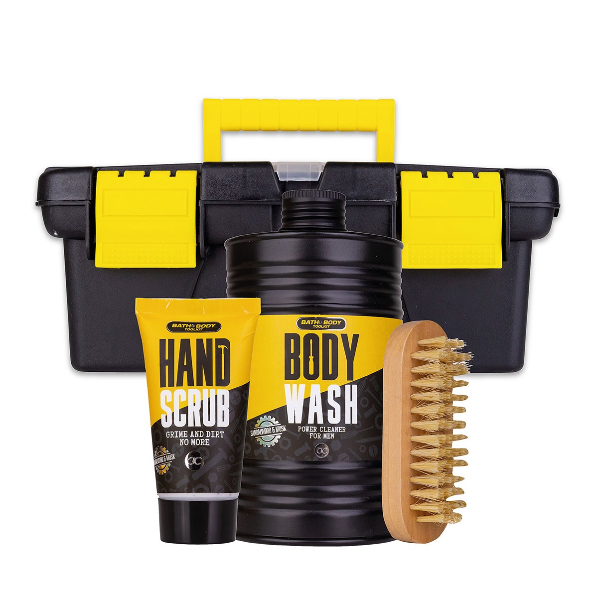 Ανδρικό σετ σε εργαλειοθήκη με αφρόλουτρο 400ml, scrub χεριών 50ml, βουρτσάκι νυχιών - Accentra - Image 2