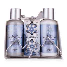 Χριστουγεννιάτικο σετ δώρου με 25g bath fizzer &amp; αφρόλουτρο Coconut 100ml, Winter Wonderland – Acc