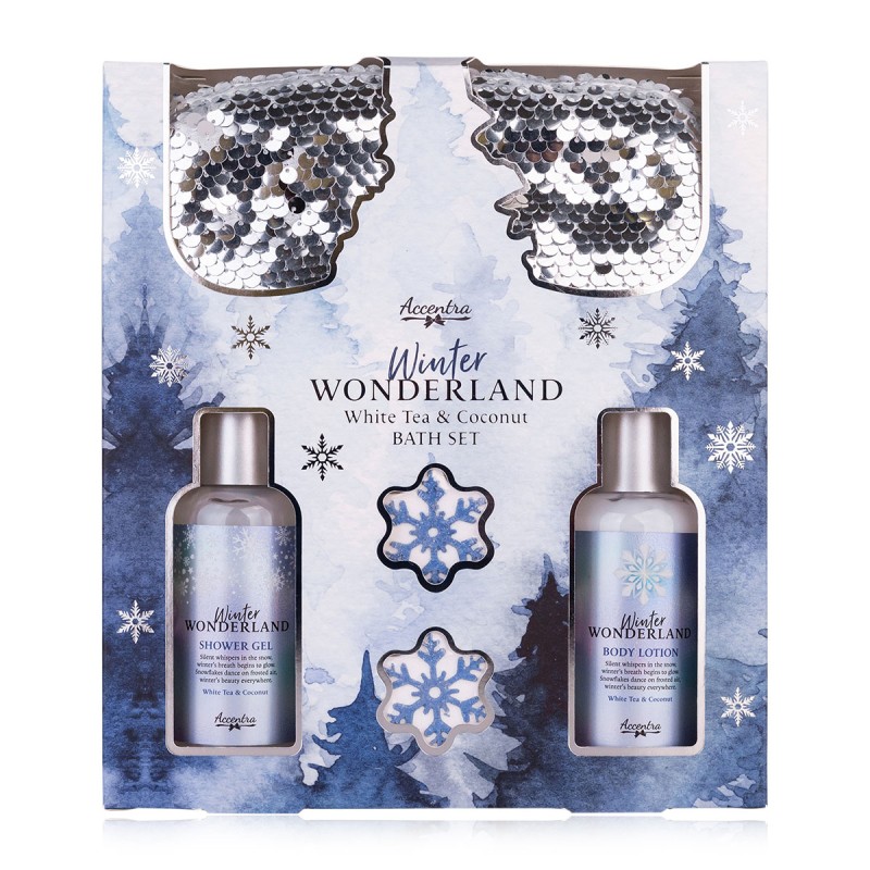 Χριστουγεννιάτικο Bath set με 100ml shower gel, 100ml body lotion, 2*25g bath fizzer - Accentra