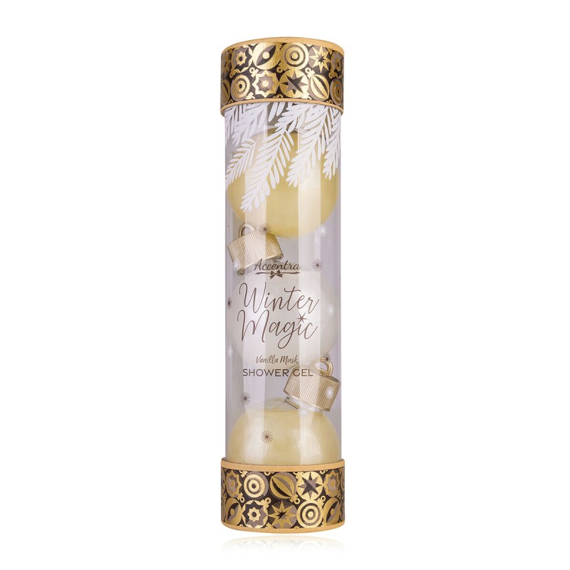 Bath set με 3 * 60ml αφρόλουτρα σε χριστουγεννιάτικες μπάλες, Winter Magic - Accentra