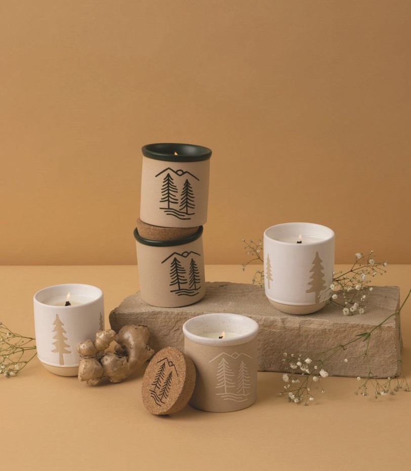 Κερί με καπάκι & πράσινες λεπτομέρειες Cypress & Fir 226g - Paddywax - Image 2