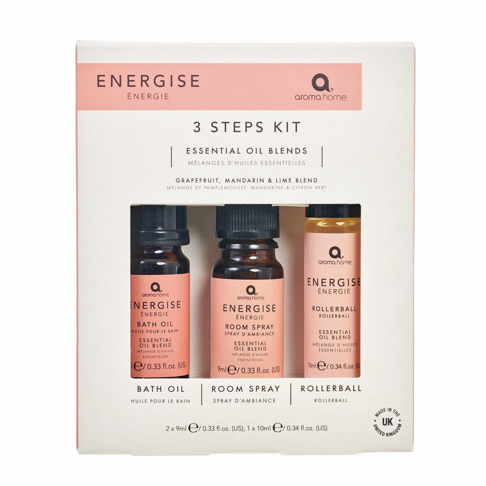 Σετ αιθερίων ελαίων για ενέργεια, Energise 3 Steps Kit Αromatherapy Oils - By Upper Canada