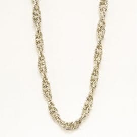 Υποαλλεργικό Κολιέ Ασημί Διαμάντια (BE1DIA) Farma Bijoux