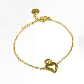 Υποαλλεργικό Βραχιόλι με Χρυσή Καρδιά (BE2SAC) Farma Bijoux