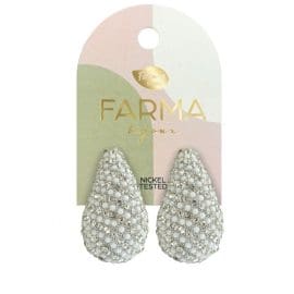 Υποαλλεργικά Σκουλαρίκια Σταγόνες με Κρύσταλλα & Στρας 35mm (BEWOW12) Farma Bijoux