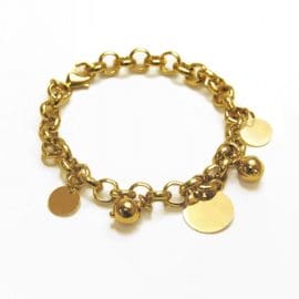 Υποαλλεργικό Βραχιόλι Χρυσό με Κρεμαστά (BE2CHA) Farma Bijoux