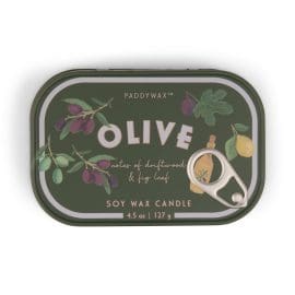 Fig &amp; Olive Φυτικό Κερί 127gr σε μεταλλικό δοχείο-κονσέρβα, Bistro Olive – Paddywax