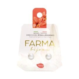 Υποαλλεργικά Σκουλαρίκια Πέρλες Λευκές 6mm (BEPP6C50) Farma Bijoux