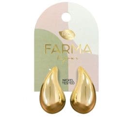 Υποαλλεργικά Σκουλαρίκια Χρυσές Μεγάλες Σταγόνες 30mm (BEWOW10) Farma Bijoux