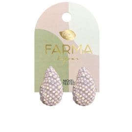 Υποαλλεργικά Σκουλαρίκια Σταγόνες με Πέρλες & Στρας 25mm (BEWOW11) Farma Bijoux