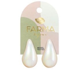 Υποαλλεργικά Σκουλαρίκια Σταγόνες Λευκό Περλέ 30mm (BEWOW13) Farma Bijoux