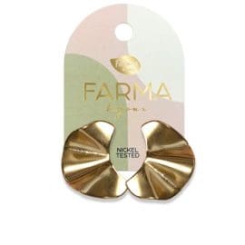 Υποαλλεργικά Σκουλαρίκια Βεντάλια Χρυσά 23x13mm (BEG015) Farma Bijoux
