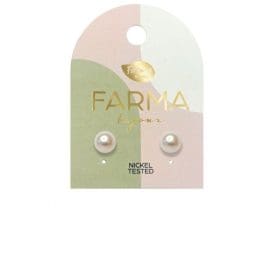 Υποαλλεργικά Σκουλαρίκια Πέρλες Λευκές 6mm (BEP6C50) Farma Bijoux