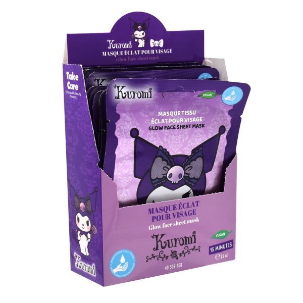 Μάσκα Προσώπου Hello Kitty Kuromi Για Ενυδάτωση (Stand 12 τεμάχια) Take Care