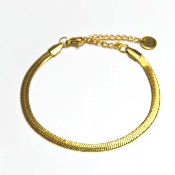 Υποαλλεργικό Βραχιόλι με Χρυσή Αλυσίδα Φίδι (BE2SNA) Farma Bijoux