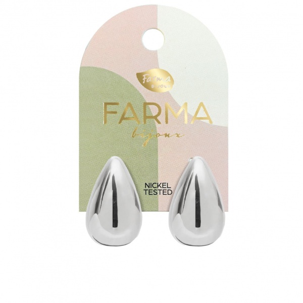 Υποαλλεργικά Σκουλαρίκια Ασημί Μικρές Σταγόνες 22mm (BEWOW09) Farma Bijoux