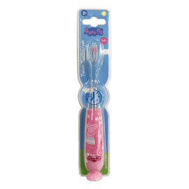 Peppa Pig Kids Toothbrush Ροζ| Παιδική Οδοντόβουρτσα με Φωτάκι και βεντούζα για 2+ Ετών 1τμχ