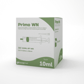 Σύριγγα Μίας Χρήσης, 3-Μερών με Βελόνα Primo WN 10 ml luer 21G 0.8mm x 40mm (πράσινο)
