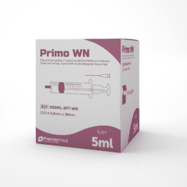 Σύριγγα Μίας Χρήσης, 3-Μερών με Βελόνα Primo WN 5ml luer 21G 0.8mm x 40mm (πράσινο)