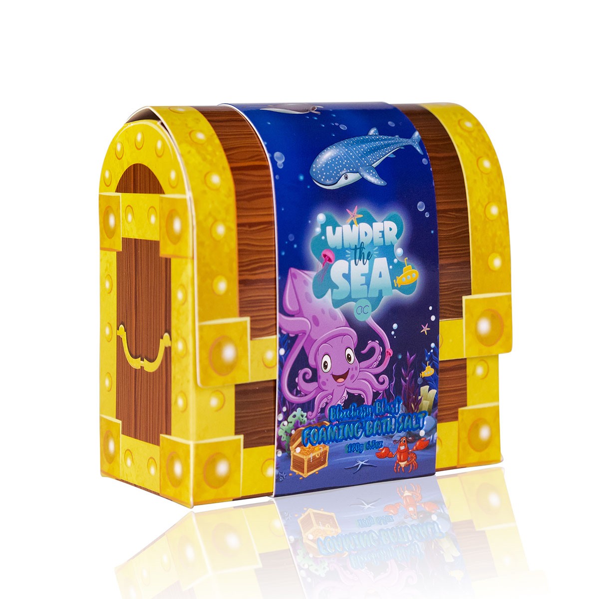 Αφρώδη άλατα μπάνιου 180g σε χάρτινο μπαουλάκι, Under the sea - Accentra - Image 2