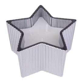 Κερί σε σχήμα silver αστεριού 240γρ με άρωμα Cotton, Winter Magic – Accentra