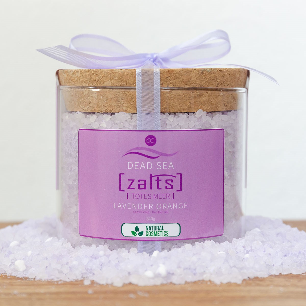 Αλατα της Νεκράς Θάλασσας με άρωμα λεβάντας και πορτοκαλιού σε βάζο 540g - Accentra - Image 2