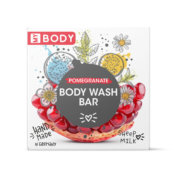 Pomegranate Χειροποίητη, vegan μπάρα αφρόλουτρου 60γρ, My Body - Accentra - Image 2