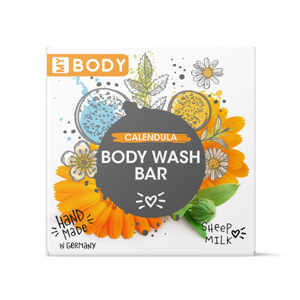 Calendula Χειροποίητη, vegan μπάρα αφρόλουτρου 60γρ, My Body - Accentra - Image 2