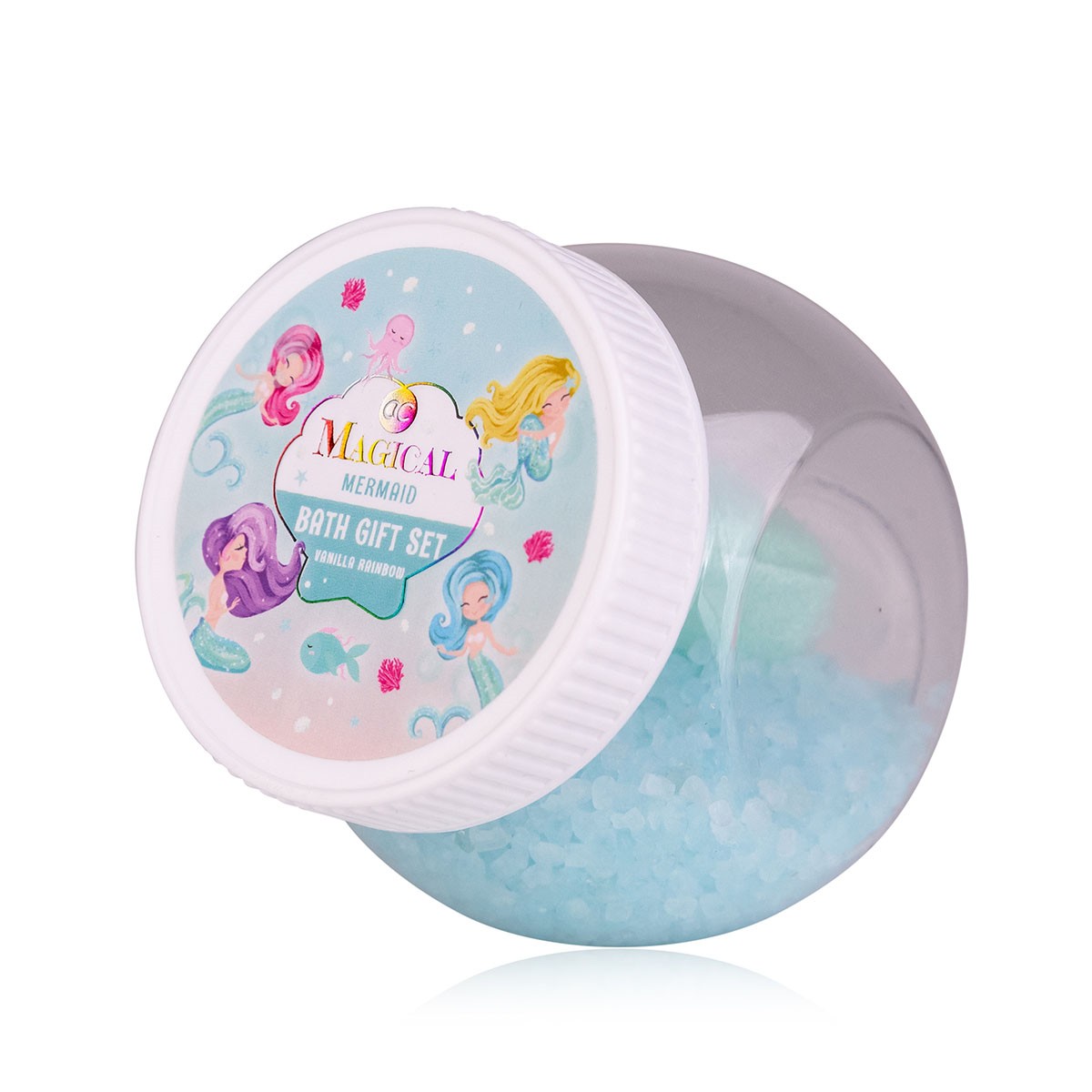 Σετ μπάνιου σε βαζάκι με 130g άλατα μπάνιου & 30g bath fizzer, Unicorn & Mermaid - Accentra - Image 2