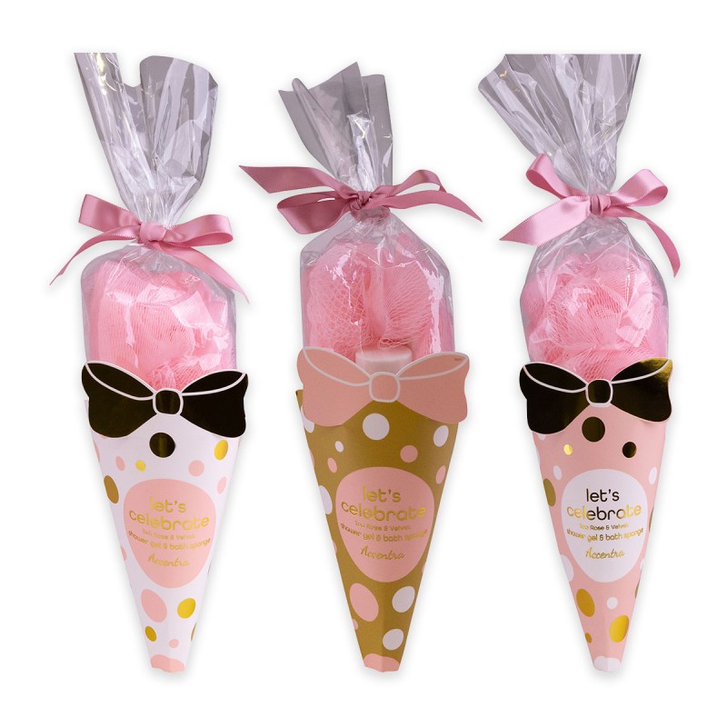 Σετ μπάνιου σε gift bag με 60ml αφρόλουτρο & σφουγγάρι - Accentra - Image 2