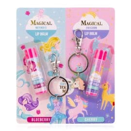 Σετ περιποίησης με 2 lip balms &amp; 2 μπρελόκ, Unicorn &amp; Mermaid – Accentra