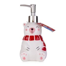 Σαπούνι χεριών Polar Bear 350ml με άρωμα Peppermint σε κεραμικό dispenser, Winter Classics – Acc
