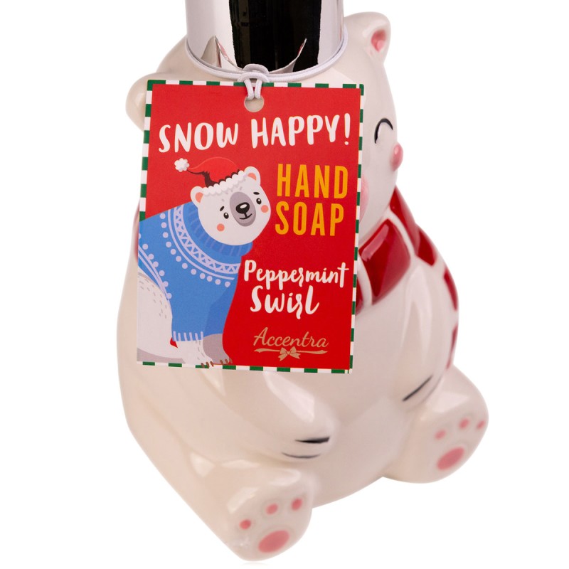 Σαπούνι χεριών Polar Bear 350ml με άρωμα Peppermint σε κεραμικό dispenser, Winter Classics - Acc - Image 2