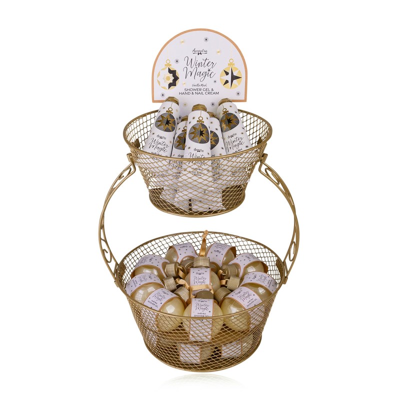 Εταζέρα με 17 Shower Gel & 12 κρέμες χεριών, Winter magic - Accentra