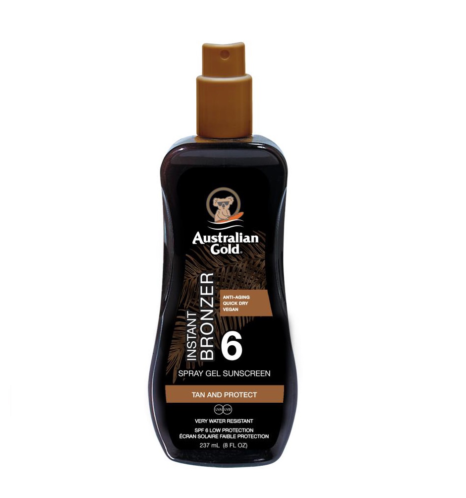 Αντηλιακό spray gel με bronzers, με SPF 6 237ml - Australian Gold